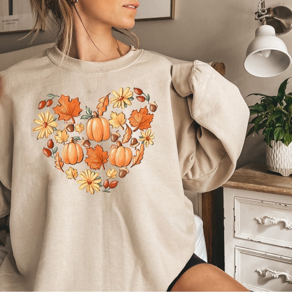 Sand  Autumn Graphic Women's Sweater